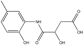 3-Hydroxy-3-(2-hydroxy-5-methylphenylaminocarbonyl)propionic acid 구조식 이미지