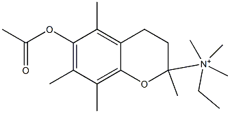 6-(Acetoxy)-3,4-dihydro-N,N,N,2,5,7,8-heptamethyl-2H-1-benzopyran-2-ethan-1-aminium 구조식 이미지