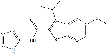 3-Isopropyl-5-methoxy-N-(1H-tetrazol-5-yl)benzo[b]thiophene-2-carboxamide Structure