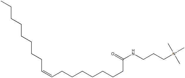 N,N,N-Trimethyl-3-[[(9Z)-1-oxo-9-octadecenyl]amino]-1-propaneaminium 구조식 이미지