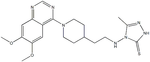 4-[2-[1-(6,7-Dimethoxyquinazolin-4-yl)piperidin-4-yl]ethyl]amino-5-methyl-2,4-dihydro-3-thioxo-3H-1,2,4-triazole Structure