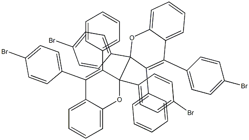 2,2',4,4'-Tetra(p-bromophenyl)-3,3'-diphenyl-2,2'-bi(2H-1-benzopyran) Structure