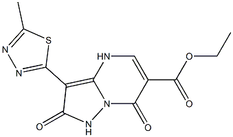 3-(5-Methyl-1,3,4-thiadiazol-2-yl)-2,7(1H,4H)-dioxopyrazolo[1,5-a]pyrimidine-6-carboxylic acid ethyl ester Structure