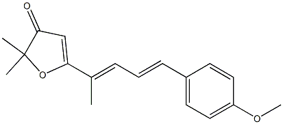 2,2-Dimethyl-5-[(1E,3E)-1-methyl-4-(4-methoxyphenyl)-1,3-butadienyl]furan-3(2H)-one 구조식 이미지