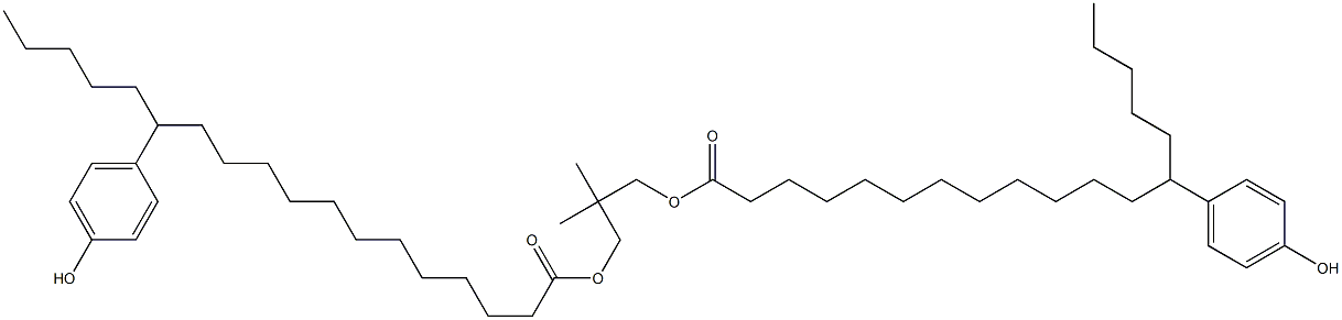 Bis[13-(4-hydroxyphenyl)stearic acid]2,2-dimethylpropane-1,3-diyl ester Structure