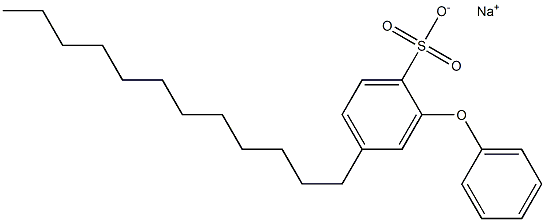 2-Phenoxy-4-dodecylbenzenesulfonic acid sodium salt 구조식 이미지