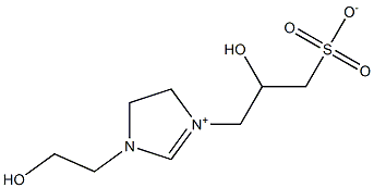 4,5-Dihydro-1-(2-hydroxyethyl)-3-(2-hydroxy-3-sulfonatopropyl)-1H-imidazol-3-ium Structure