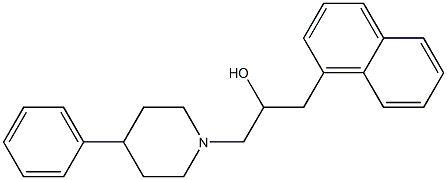 1-(1-Naphthalenyl)-3-(4-phenyl-1-piperidinyl)-2-propanol 구조식 이미지