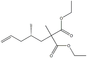 (+)-2-Methyl-2-[(S)-2-methyl-4-pentenyl]malonic acid diethyl ester Structure