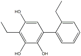 3-Ethyl-6-(2-ethylphenyl)benzene-1,2,4-triol 구조식 이미지