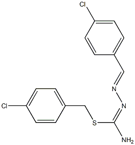 1-(4-Chlorobenzylidene)-3-[(4-chlorobenzyl)thio]-1,2,4-triaza-2-butene 구조식 이미지