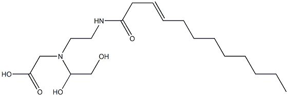 N-(1,2-Dihydroxyethyl)-N-[2-(3-dodecenoylamino)ethyl]aminoacetic acid 구조식 이미지