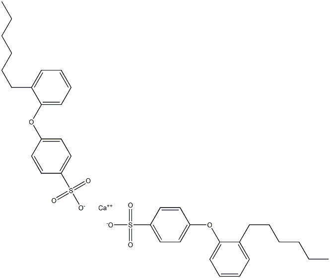 Bis[4-(2-hexylphenoxy)benzenesulfonic acid]calcium salt 구조식 이미지