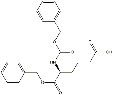 [S,(-)]-2-[[(Benzyloxy)carbonyl]amino]hexanedioic acid hydrogen 1-benzyl ester 구조식 이미지