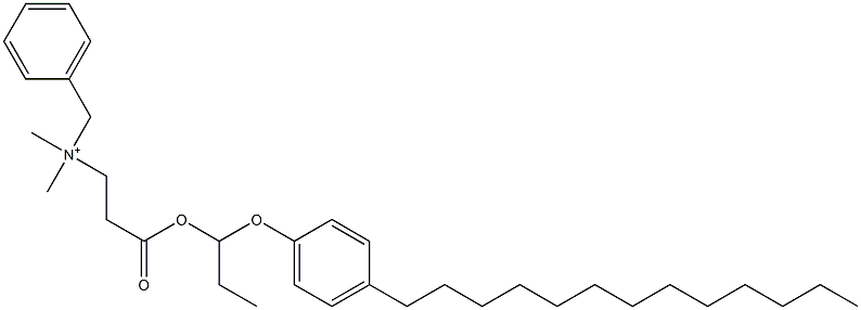 N,N-Dimethyl-N-benzyl-N-[2-[[1-(4-tridecylphenyloxy)propyl]oxycarbonyl]ethyl]aminium 구조식 이미지