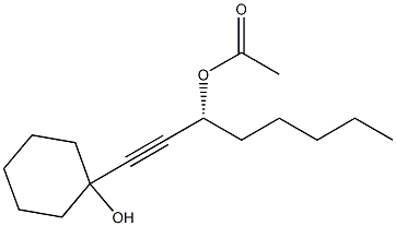 Acetic acid (R)-3-(1-hydroxycyclohexyl)-1-pentyl-2-propynyl ester 구조식 이미지