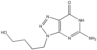 5-Amino-3-(4-hydroxybutyl)-3H-1,2,3-triazolo[4,5-d]pyrimidin-7(6H)-one Structure