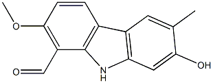 7-Hydroxy-2-methoxy-6-methyl-9H-carbazole-1-carbaldehyde Structure