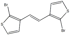 (E)-1,2-Bis(2-bromo-3-thienyl)ethene 구조식 이미지