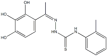 2',3',4'-Trihydroxyacetophenone 4-(o-tolyl)thiosemicarbazone 구조식 이미지