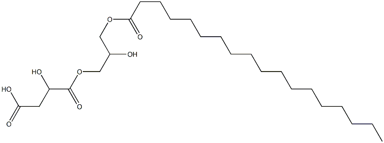 D-Malic acid hydrogen 1-(2-hydroxy-3-octadecanoyloxypropyl) ester 구조식 이미지
