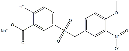 5-(4-Methoxy-3-nitrobenzylsulfonyl)salicylic acid sodium salt 구조식 이미지