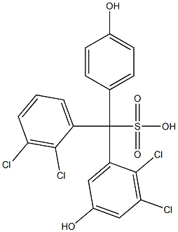 (2,3-Dichlorophenyl)(2,3-dichloro-5-hydroxyphenyl)(4-hydroxyphenyl)methanesulfonic acid Structure