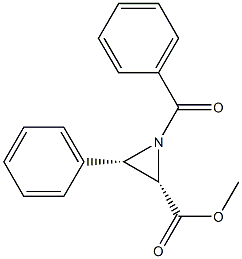 (2S,3S)-1-Benzoyl-3-phenylaziridine-2-carboxylic acid methyl ester 구조식 이미지