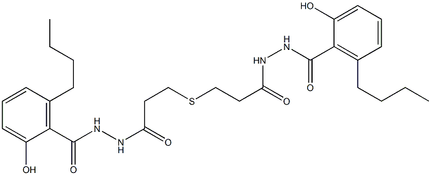 3,3'-Thiodi[propionic acid N'-(6-butylsalicyloyl) hydrazide] 구조식 이미지