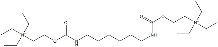 2,2'-[Hexamethylenebis[[(imino)carbonyl]oxy]]bis(N,N,N-triethylethanaminium) 구조식 이미지