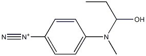 4-[Methyl(1-hydroxypropyl)amino]benzenediazonium Structure