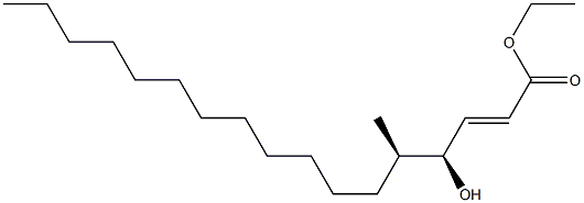 (2E,4S,5R)-4-Hydroxy-5-methyl-2-heptadecenoic acid ethyl ester Structure