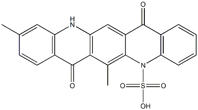 5,7,12,14-Tetrahydro-6,10-dimethyl-7,14-dioxoquino[2,3-b]acridine-5-sulfonic acid 구조식 이미지