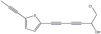 1-Chloro-6-[5-(1-propynyl)-2-thienyl]-3,5-hexadiyn-2-ol 구조식 이미지