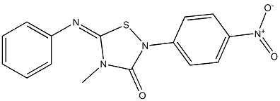 4-Methyl-2-(4-nitrophenyl)-5-(phenylimino)-4,5-dihydro-1,2,4-thiadiazol-3(2H)-one Structure