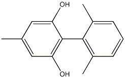 5-Methyl-2-(2,6-dimethylphenyl)benzene-1,3-diol Structure
