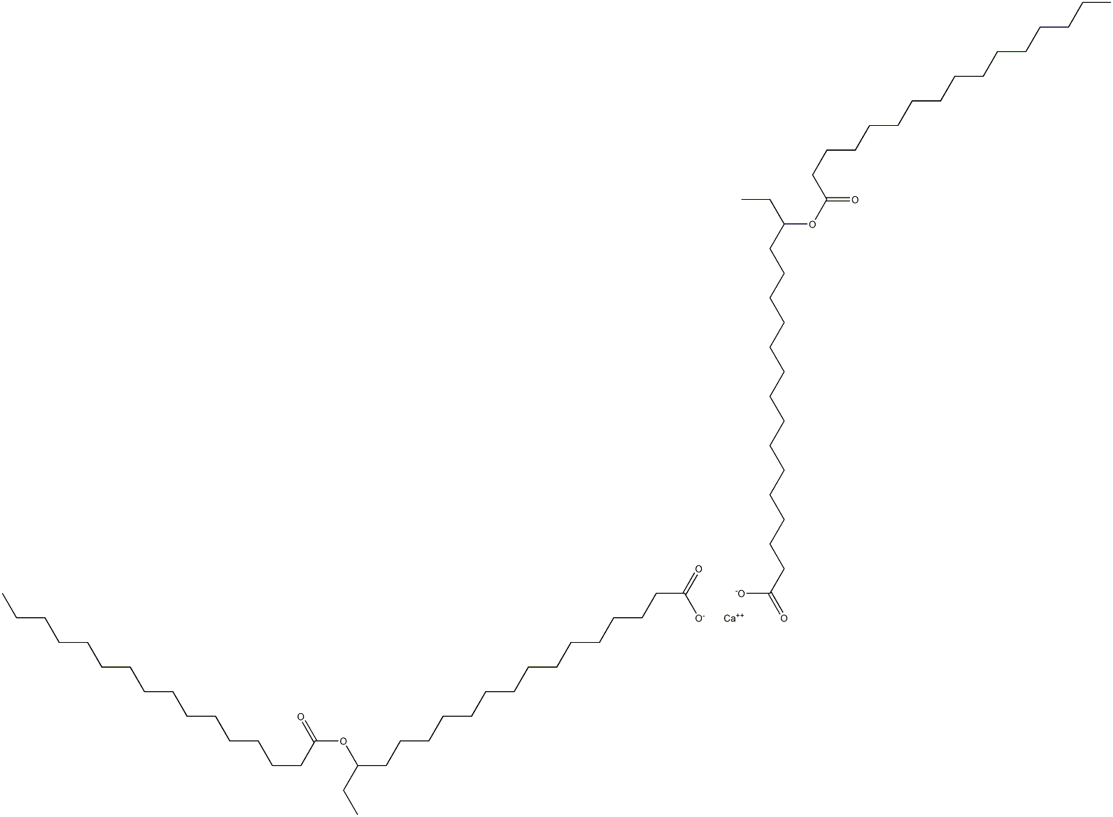 Bis(16-palmitoyloxystearic acid)calcium salt 구조식 이미지