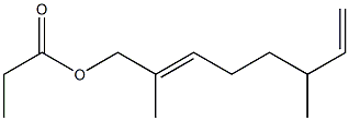 Propionic acid 2,6-dimethyl-2,7-octadienyl ester Structure