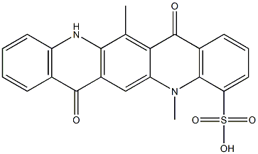 5,7,12,14-Tetrahydro-5,13-dimethyl-7,14-dioxoquino[2,3-b]acridine-4-sulfonic acid 구조식 이미지