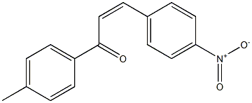 (2Z)-3-(4-Nitrophenyl)-1-(4-methylphenyl)-2-propen-1-one 구조식 이미지