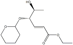 (4S,5S,E)-5-Hydroxy-4-[[(3,4,5,6-tetrahydro-2H-pyran)-2-yl]oxy]-2-hexenoic acid ethyl ester Structure