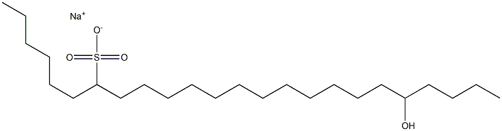 20-Hydroxytetracosane-7-sulfonic acid sodium salt 구조식 이미지