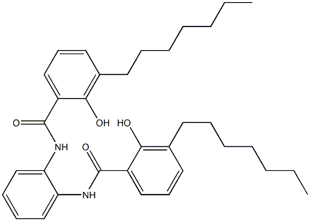 N,N'-Bis(3-heptylsalicyloyl)-o-phenylenediamine Structure