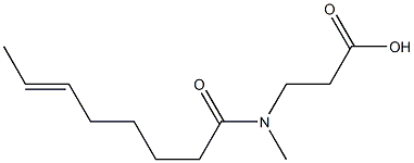 3-[N-Methyl-N-(6-octenoyl)amino]propionic acid 구조식 이미지