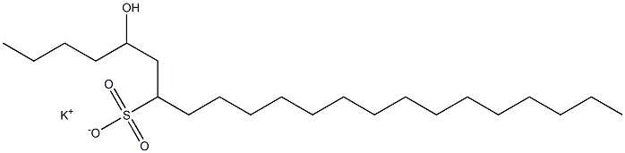 5-Hydroxydocosane-7-sulfonic acid potassium salt 구조식 이미지