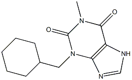 1-Methyl-3-(cyclohexylmethyl)xanthine 구조식 이미지