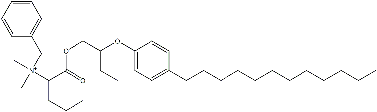 N,N-Dimethyl-N-benzyl-N-[1-[[2-(4-dodecylphenyloxy)butyl]oxycarbonyl]butyl]aminium 구조식 이미지