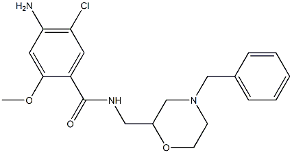 4-Amino-5-chloro-2-methoxy-N-[[4-benzyl-2-morpholinyl]methyl]benzamide 구조식 이미지