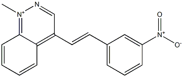 1-Methyl-4-[2-(3-nitrophenyl)ethenyl]cinnolin-1-ium Structure
