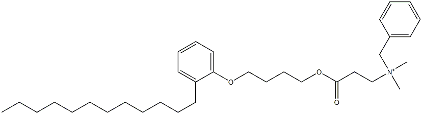 N,N-Dimethyl-N-benzyl-N-[2-[[4-(2-dodecylphenyloxy)butyl]oxycarbonyl]ethyl]aminium Structure